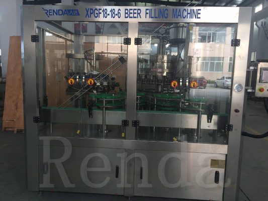Complete Automatic Glass PET Bottle Beer Filling Machine Production Line Isobaric Pressure